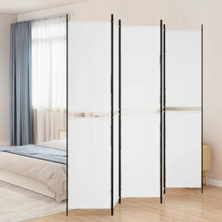Stena, paraván do spálne - 5-bar, biela, 250x220 cm, obrazovka TK Room