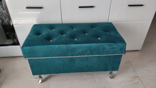 Sedací vak do detskej izby - Krásna prešívaná prešívaná prešívaná prešívaná prevodovka Ludwik Glamur 100 cm