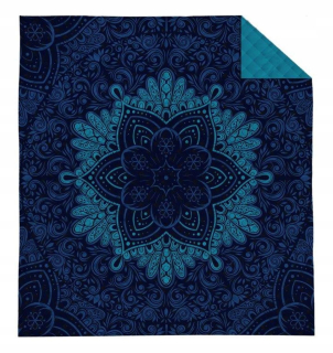 Prikrývka, prehozy na posteľ - Prešívané posteľné postele 210x170 Navy Mandala