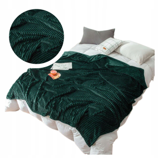 Prikrývka, prehozy na posteľ - Plad Blanie silné pruhy Polyester 160x200
