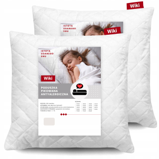 Vankúš na spanie - Vankúš 2x 40x40 anti -allergický prešívaný zips