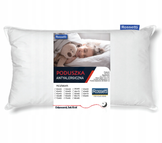 Vankúš na spanie - Anti -allergický vankúš 40x80 biely hladký a