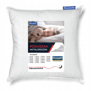 Vankúš na spanie - Anti -allergický vankúš 80x80 biely hladký a