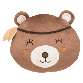 Sedací vak do detskej izby - Béžový detský vankúš Soft Teddy Bear 30x27 cm