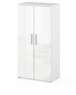Šatníková skriňa do študenskej izby - KAPACITA ŠATNÍK 70 CM ŠTÍTOK VYSOKÝ BIELY LESK