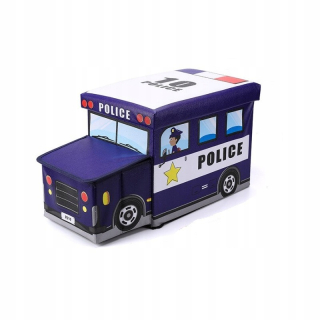 Úložný box pre deti - Maľovaná mini rýpadlo HDF polica pre pramene