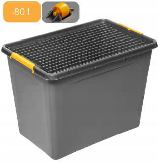 Úložný box pre deti - Hračkárska kontajnerová skrinka s vekom 80 l šedá