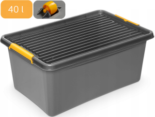 Úložný box pre deti - Plastová kontajnerová skrinka s krytom 40 l