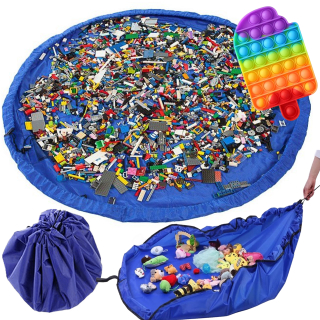Úložný box pre deti - Vrecko na kontajner pre hračky Bloky LEGO VEĽKÉ 100L XL