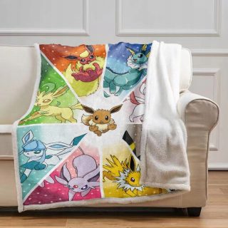 Prikrývka, prehozy na posteľ - Pokemon Black Herbibiber Bed Mikrofiber 200 x 160 cm