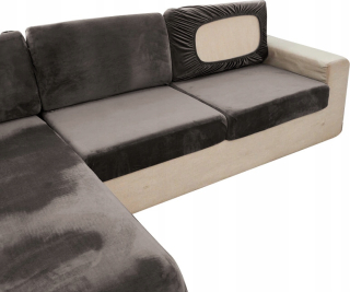 Prikrývka, prehozy na posteľ - Prikryte sedadlo pohovky velor Gray 65-95