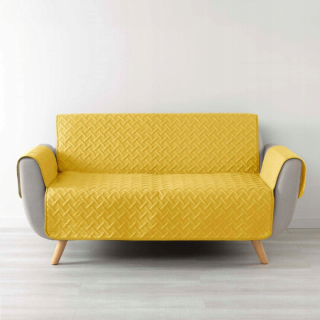 Prikrývka, prehozy na posteľ - Kryt pre 2 -osobnú pohovku žltú 223x179 cm studňa