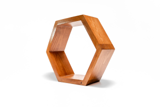 Polica do detskej izby - Kráčanie poličky Hexagon Wood Wood Pine 18 farieb
