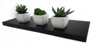 Polica do obývačky - Závesná polica 50x20cm 2 ks + neviditeľné upevnenie