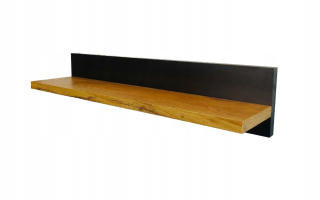 Polica do detskej izby - Závesný dub visiaci polica s čiernou lastúrou do obývacej izby 55 cm