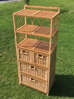 Komoda do detskej izby - Poľský prútený veľký elegantný komoda