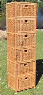 Komoda do detskej izby - Poľský prútený elegantný komoda zo 6 zásuviek