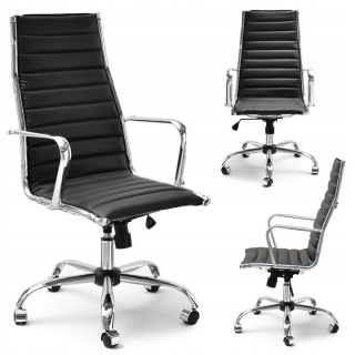Kancelárske kreslo - Nadčasový kancelársky kreslo Berlín Black Eco -Geather