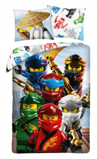Kompletný set posteľných obliečok - Posteľná bielizeň 140 x 200 cm lego ninjago majster spinjitzu