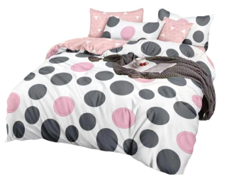 Kompletný set posteľných obliečok - Bavlnená saténová podstielka 160x200 Navy modré listy
