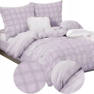 Kompletný set posteľných obliečok - Posteľná bielizeň 160x200+2 dvojité obliečky na vankúše módne s kôrom