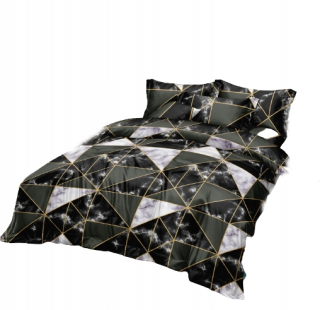 Kompletný set posteľných obliečok - Posteľná bielizeň 160x200 3d mozaika mramor boho deco nová