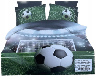 Kompletný set posteľných obliečok - Posteľná bielizeň 160x200 cm nastavená na chlapčenský futbal