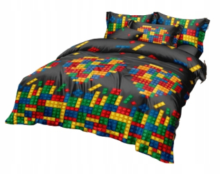 Kompletný set posteľných obliečok - Posteľná bielizeň 150x200 bavlna 100% kvety łowickie biele