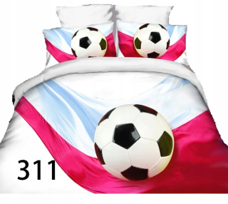 Kompletný set posteľných obliečok - Posteľná bielizeň 160x200 futbal futbal s plachtou