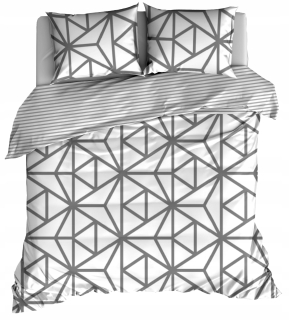 Kompletný set posteľných obliečok - Posteľná bielizeň 180x200 bavlna 100% šedá pavučina