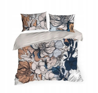 Kompletný set posteľných obliečok - Bavlnená posteľná bielizeň 220x200 Gray Boho +List