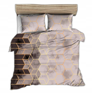 Kompletný set posteľných obliečok - Posteľná bielizeň 200x220 cm hrubá bavlnená súprava vzor
