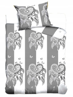 Kompletný set posteľných obliečok - Posteľná bielizeň 160x200 bavlna 100% koní na gallop prúžkoch