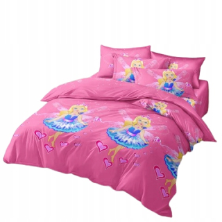 Kompletný set posteľných obliečok - 3d posteľná bielizeň 160x200 princezná princezná Pink