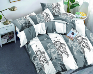 Kompletný set posteľných obliečok - 3D posteľná bielizeň 160x200 Dream Catcher boho perie darček