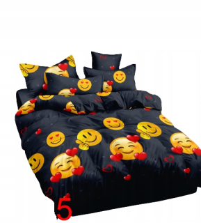Kompletný set posteľných obliečok - 3D posteľná bielizeň 160x200 Emoticos Emoticons Smile Tváry