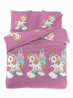 Kompletný set posteľných obliečok - 3D podstielka 160x200 Unicorn List 2417