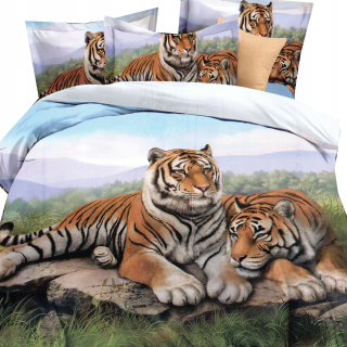 Kompletný set posteľných obliečok - Dvojité podstielky 200x220 bavlnené vzory