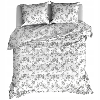 Kompletný set posteľných obliečok - Bavlnená podstielka 160x200 + 2x70x80 Eleonora Biel