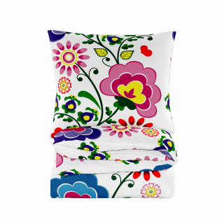 Kompletný set posteľných obliečok - Bavlnená posteľná bielizeň 140x200 folkflora