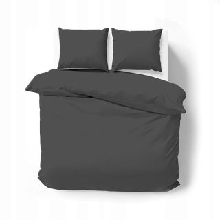 Kompletný set posteľných obliečok - Bavlnená obliečka 150x200 vankúše 50x60 grafit