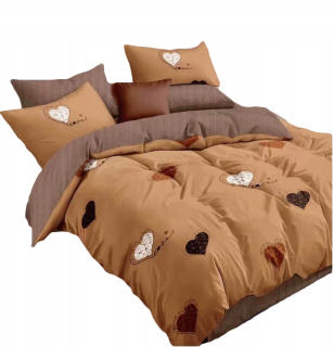 Kompletný set posteľných obliečok - Bavlnená obliečka 160x200 Bavlnené hladké vzory