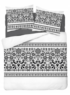 Kompletný set posteľných obliečok - Bavlnená posteľná bielizeň 180x200 Roses kvety maliny