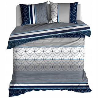 Kompletný set posteľných obliečok - Bavlnená obliečka 180x200 Navy modré kolesá