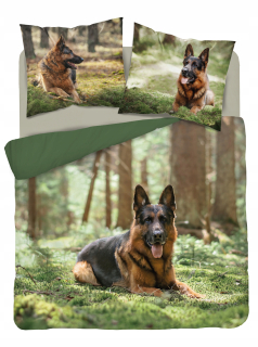 Kompletný set posteľných obliečok - Bavlnená posteľná bielizeň 220x200 Shepherd Dog
