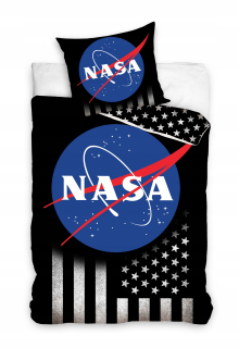 Kompletný set posteľných obliečok - Detská bavlnená podstielka 140 x 200 cm NASA