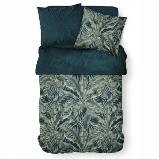 Kompletný set posteľných obliečok - Dvojlôžková bavlnená podstielka 220x240 Palmové listy
