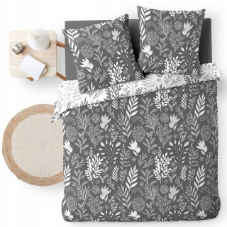 Kompletný set posteľných obliečok - Posteľná bielizeň 220x200 Amaranth tyrkysové kvety