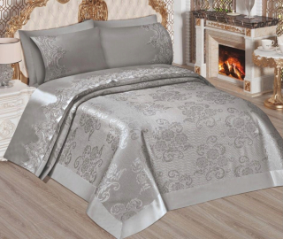 Prikrývka, prehozy na posteľ - Glamour 6 PCS podstielka Alya Silver X904