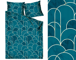 Kompletný set posteľných obliečok - Greno hrubá bavlnená podstielka 200x220 + vankúše